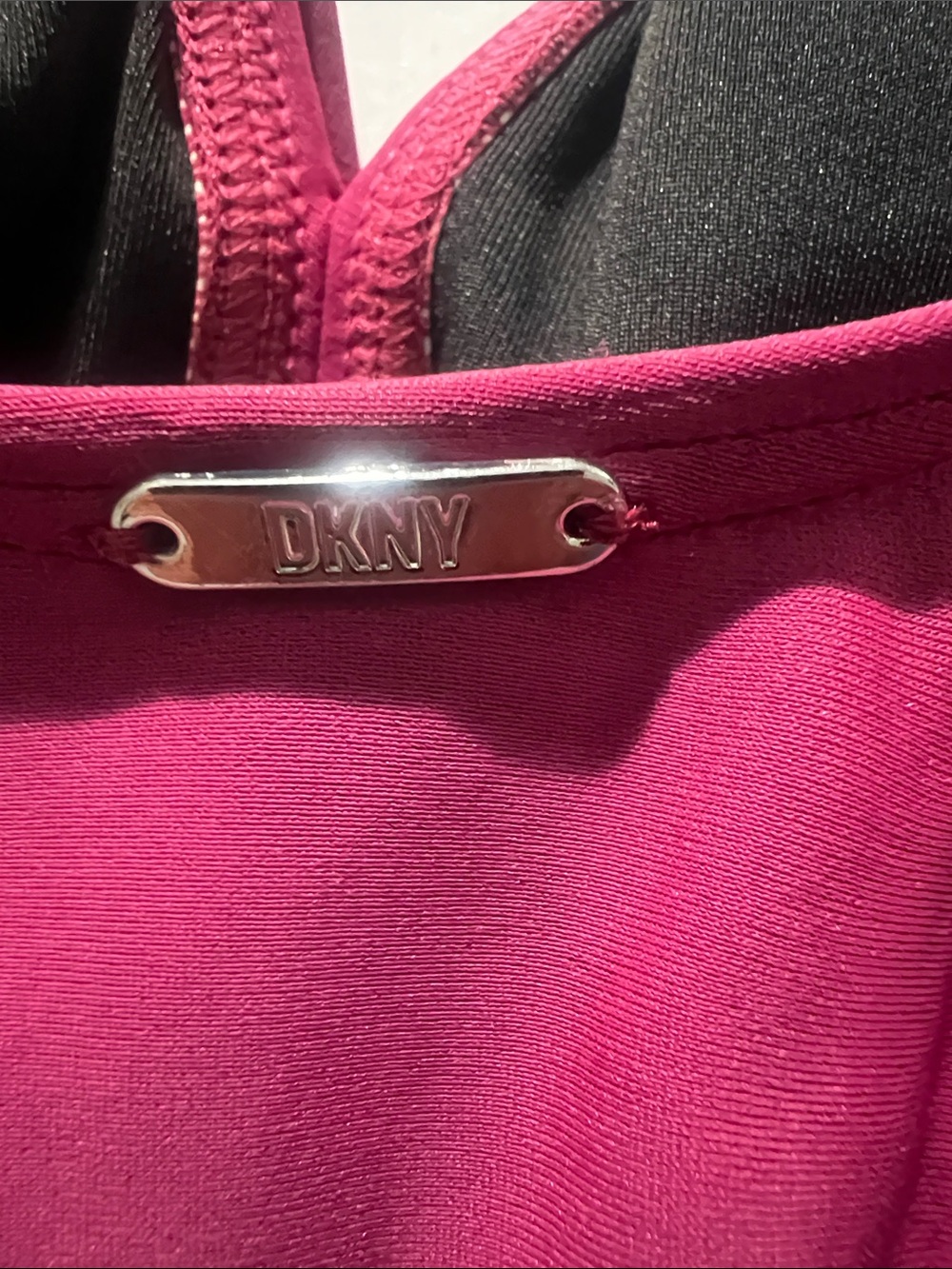 DKNY Magenta Ruffled One-Piece Swimsuit - Picture 8 of 12
